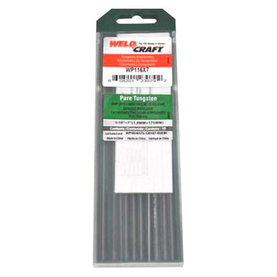 Miller Weldcraft WP116X7 Pure Tungsten Electrode 1/16" X 7", 10 pack