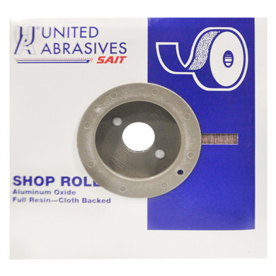 United Abrasives SAIT 81816 Blue Line 1-1/2" x 50 Yards EA-F Premium Aluminum Oxide Cloth Industrial Shop Rolls 180 Grit