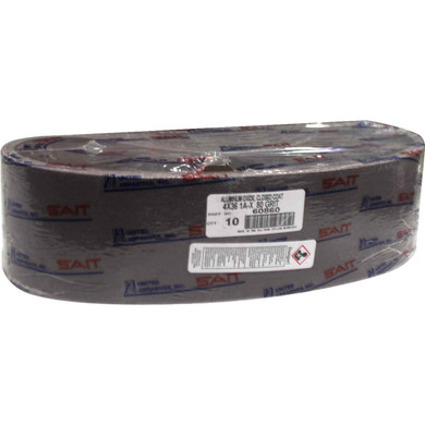 United Abrasives SAIT 60860 4x36 Quick Ship 1A-X Aluminum Oxide Benchstand Belts, 80 Grit, 10 pack