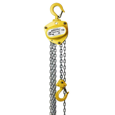 OZ Industrial Chain Hoist, Load Capacity .25 Ton, 500 lb, 10 ft Lift, OZIND025-10CH