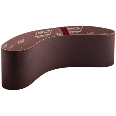 Norton 78072722085 4x36” Gemini R228 Aluminum Oxide Cloth Narrow Benchstand Belts, 100 Grit, Medium, 10 pack