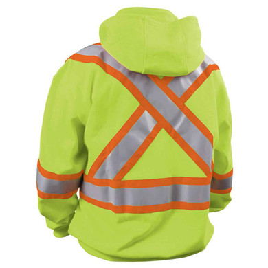 Black Stallion JF1332-LM-2X TRUGUARD 200 FR Hooded Sweatshirt, Lime, 2X-Large