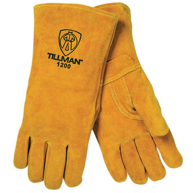 Tillman 1200 Premium Cotton Lined/Split Cowhide Welding Gloves, Large
