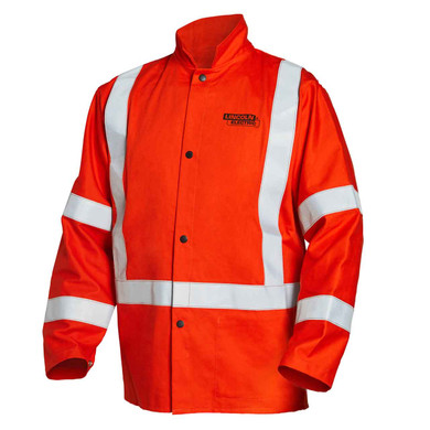 Lincoln K4692 High Visibility FR Orange Jacket with Reflective Stripes, Medium