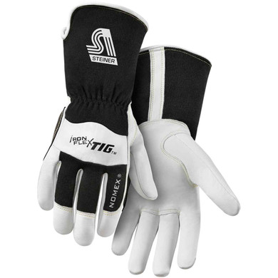 Steiner 0264 Pro-Series IronFlex TIG Premium Kidskin TIG Welding Gloves Nomex Poly Lined Back 4" Cuff 2X-Large