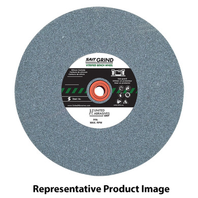 United Abrasives SAIT 28104 6x1x1 GC80 Green Silicon Carbide General Purpose Bench Grinding Wheel