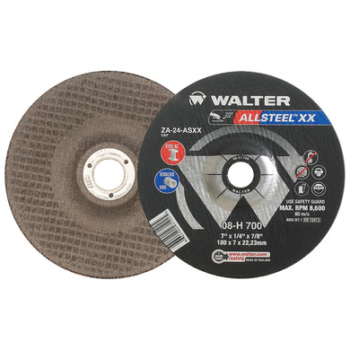 Walter 08H700 7x1/4x7/8 Allsteel XX High Performance Grinding Wheels Type 27, 25 pack