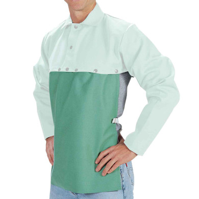 Tillman 6120 20" 9 oz. Green Flame Resistant Cotton Bib, 2X-Large