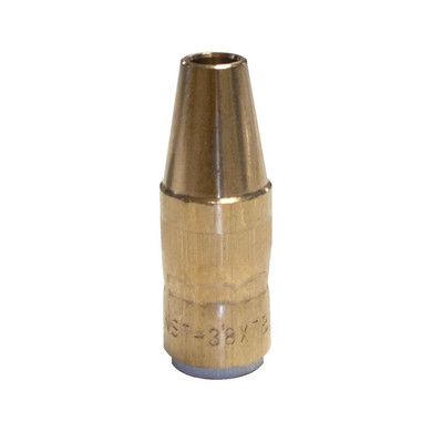 Bernard NST-38XTB Nozzle, Centerfire, Slim, Tapered, 3/8 Orifice, 1/8 Extension, Brass, 10 pack