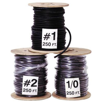 #1 Welding Battery Cable 250 Feet Made in USA Black