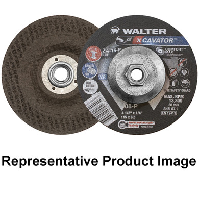 Walter 08P455 4-1/2x1/4x5/8-11 Xcavator Metal Hub Premium High Removal Grinding Wheels Contaminant Free Type 27, 10 pack