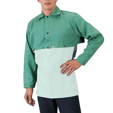 Tillman 6221WC 12 oz. Green Cotton Whipcord Cape Sleeve, Medium