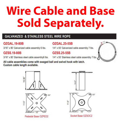 OZ Steel Davit Crane 1000 with 12V DC Electric Winch, Load Capacity 1000 lbs, OZ1000DAV-DCW