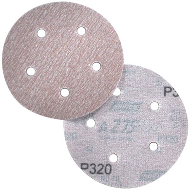 Norton 66261131575 5 In. A2750P No-Fil Aluminum Oxide Paper Hook & Loop Vacuum Discs, Fine, P320 Grit, 100 pack