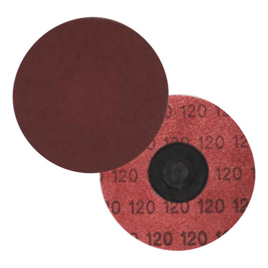 Norton 69957399724 3" Merit Aluminum Oxide TR (Type III) Quick-Change Cloth Discs, 120 Grit, 50 pack