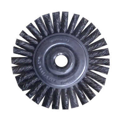 United Abrasives SAIT 06440 4x.020x5/8-11 Blue Line Carbon Steel Wire Wheel Stringer Bead Pipeline Brushes KNOT