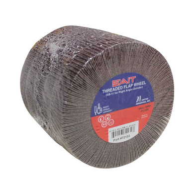 United Abrasives SAIT 72132 4-1/2x3/4x5/8-11 Threaded Flap Wheel 60 Grit, 5 pack