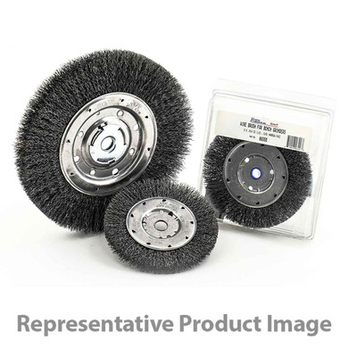 United Abrasives SAIT 09559 7 x .014 x 5/8 x 1-9/16 Crimped Steel Bench Wire Wheels WIDE Face Width