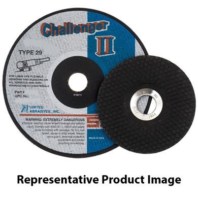 United Abrasives SAIT 27512 7x1/8x7/8 Challenger II Flexible Type 29 Grinding Blending Wheels 60 Grit, 25 pack