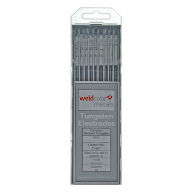 Weldcote TUNG040X7X2C 2% Ceriated Tungsten Electrode .040 X 7", 10 pack