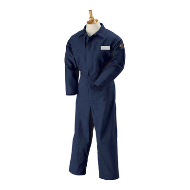 Black Stallion FN9-32CA/PT Flame-Resistant 9 oz Cotton Coverall, Navy, X-Large