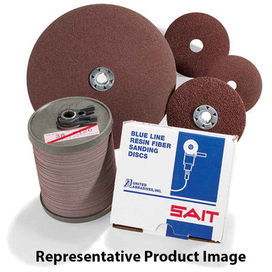 United Abrasives SAIT 50014 4-1/2x7/8 Blue Line 2A General Purpose Aluminum Oxide Fiber Discs 80 Grit, 25 pack
