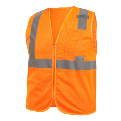 Black Stallion VS2020 ANSI Class 2 Standard Hi-Vis Safety Vest, Orange, 2X-Large