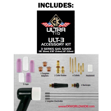 CK UltraTIG TL300 Water Cooled Trim-Line TIG Torch Kit, Flex, 350A, 25', 3-Pc, Super-Flex, USTL325SF FX