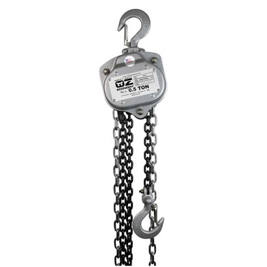 OZ Industrial Chain Hoist, Load Capacity, .5 Ton, 1000 lb, 20 ft Lift, OZIND005-20CH