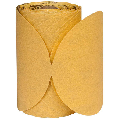 Norton 66261183815 6 In. Gold Reserve A296 No-Fil Aluminum Oxide Paper PSA Discs Roll, Coarse, P80 Grit, 4 pack