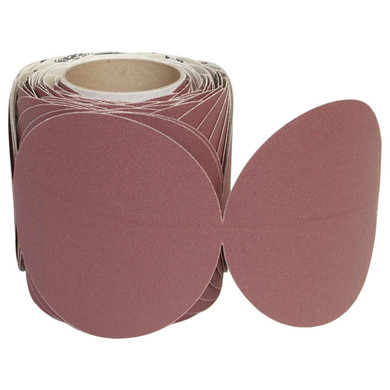 Norton 66261149870 5” SG H920 Ceramic Alumina Paper PSA Discs Roll, Medium, 120 Grit, 4 pack