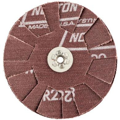 Norton 8834184077 3 in. Merit AO Coarse Grit Overlap Slotted Discs, 80 Grit, 100 pack