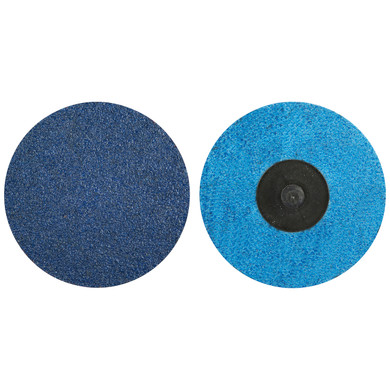 Norton 66261138675 3” BlueFire R884P TR (Type III) Quick-Change Cloth Discs, 24 Grit, Zirconia Alumina, 25 pack
