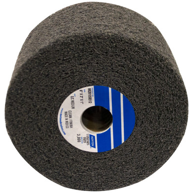 Norton 66261058512 6x3x1 In. Bear-Tex Clean & Finish Silicon Carbide Non-Woven Convolute Wheels, Medium Grit