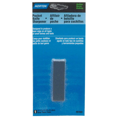 Norton 7660787600 3x7/8x3/8 In. Crystolon Retail Stones, SC Pocket Stone, Pocket Knife Abrasive Sharpener, Fine Grit, 5 pack