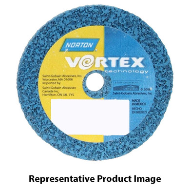 Norton 66261080270 2x1/4x1/4 In. Bear-Tex Vortex Rapid Blend AO Medium Grit Non-Woven Arbor Hole Unified Wheels, 7 Density, 60 pack