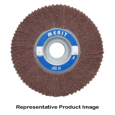 Norton 8834126027 4x2x5/8 In. Merit AO Very Fine Grit Arbor Hole Mount Non-Woven Interleaf Flap Wheels, 320 Grit, 10 pack