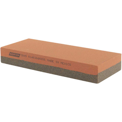 Norton 61463685555 5x2x3/4 In. India AO Combination Grit Benchstone, Coarse and Fine Grit