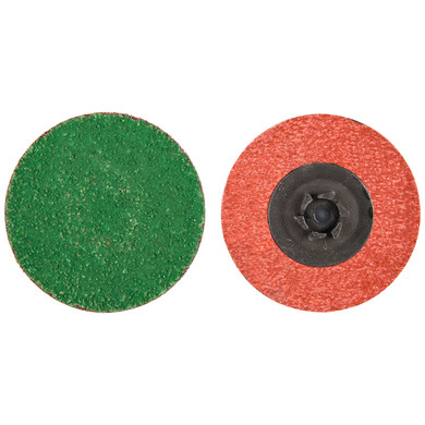 Norton 08834167025 2” Merit Zirc Plus TP (Type I) Quick-Change Cloth Discs, 50 Grit, Zirconia Alumina Plus, 100 pack