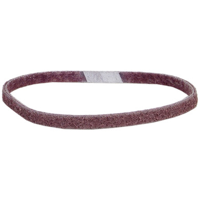 Norton 66261097565 1/4x24" Bear-Tex Rapid Prep Aluminum Oxide Non-Woven File Belts, Medium, Maroon, 24 pack