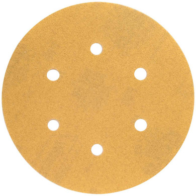 Norton 66623334797 6 In. Gold Reserve A296 No-Fil Aluminum Oxide Paper Hook & Loop Vacuum Discs, Fine, P800 Grit, 50 pack