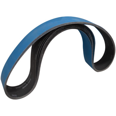 Norton 78072778217 2-1/2x60” BlueFire R823P Zirconia Alumina Cloth Narrow Benchstand Belts, 220 Grit, Fine, 10 pack