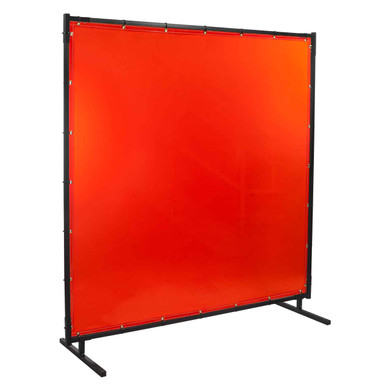 Steiner 538HD-6X6 Protect-O-Screen HD with Orange Transparent Vinyl FR Welding Screen with Frame