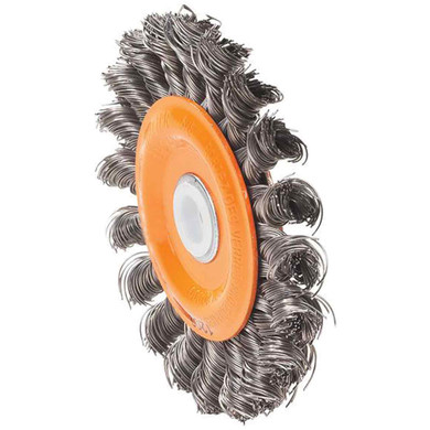 Walter 13C303 3x3/8x1/2 Mounted Brush Wheel .0118 Knot Twisted Wire Reversible Double Sided for Steel