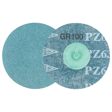 Walter 04D310 3" Twist Quick Change Topcut Finishing Discs Zirconia Alumina Sanding Discs 100 Grit Green, 50 pack