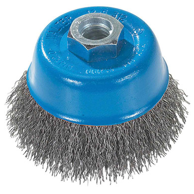 Walter 13E514 5" 5/8-11 Wire Cup Brush with Crimped Wires for Aluminum and Stainless Steel
