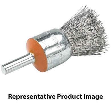 Walter 13C058 3/4" Mounted Wire Brush .014 Straight with Crimped Wire for Aluminum and Stainless Steel