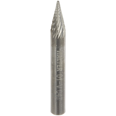 Walter 01V047 1/4x1/2 High Performance Double Cut Tungsten Carbide Burr Type SM-1 Conical