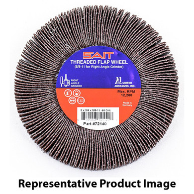 United Abrasives SAIT 72145 5x3/4x5/8-11 Threaded Flap Wheel 120 Grit, 5 pack