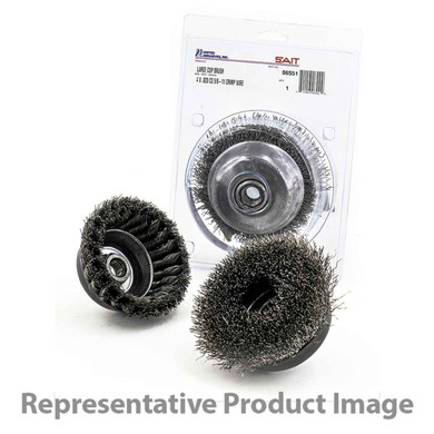 United Abrasives SAIT 06554 5x.020x5/8-11 Blue Line Stainless Steel Large Cup Brush CRIMPED Wire